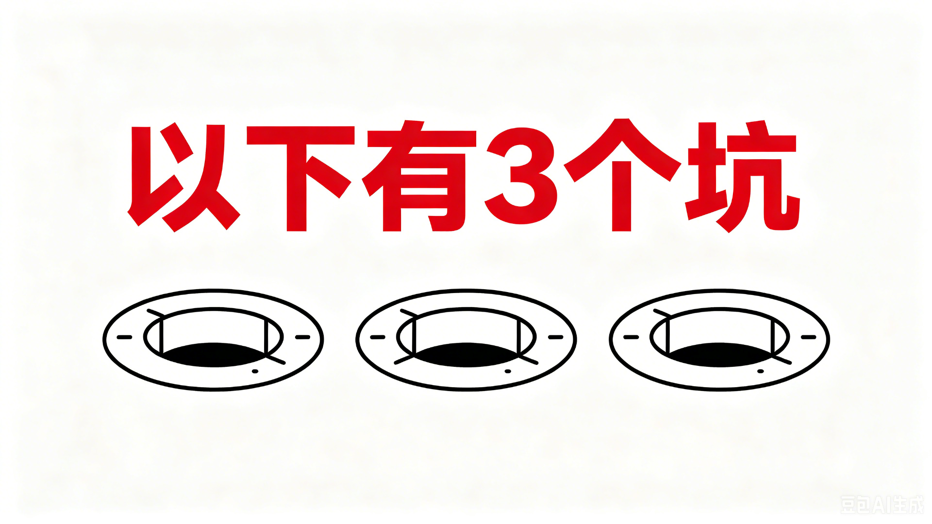 以下有 3 个坑