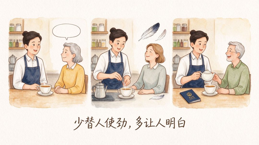 少替人使劲，多让人明白