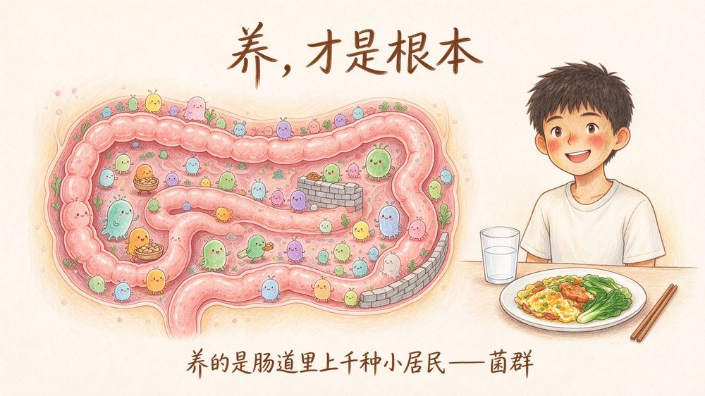 养，才是根本——养的是肠道里上千种小居民：菌群